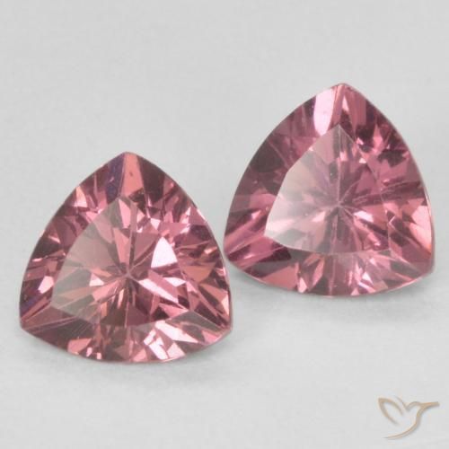 1.06 ct natürliche Light Merlot Red Rhodolith-Granat-Edelsteine, Trillion, VVS-VS