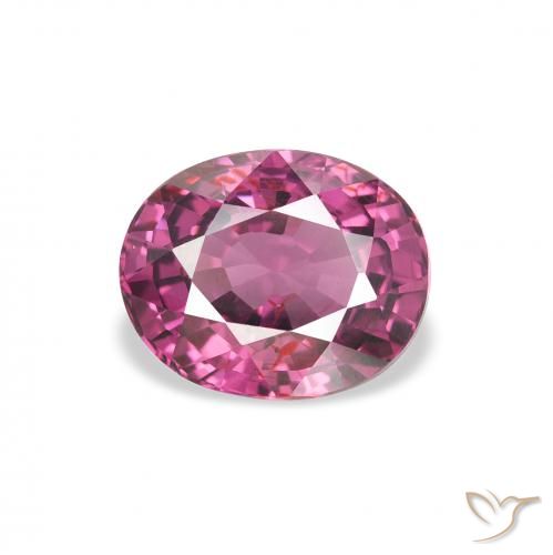 2.21ct Natürlicher Mittelrosa Rhodolith-Granat, Oval, VVS-VS