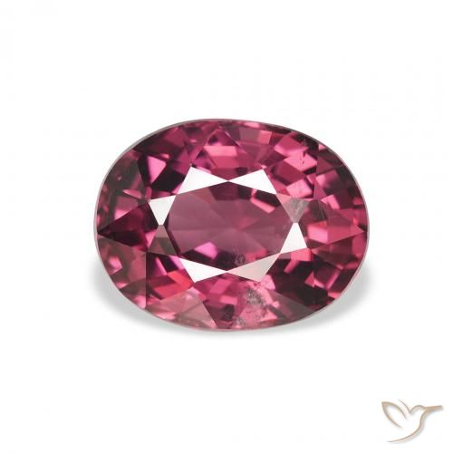 2.76ct Natürlicher rötlich-lila Rhodolith-Granat, Oval, VS