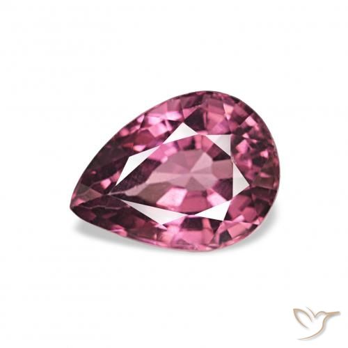 1.01ct Mittelviolett Rhodolith-Granat, Birnenform, VVS-VS