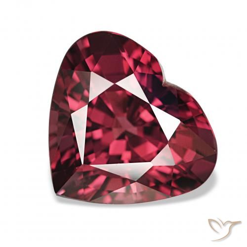 4.19ct Merlot Rot Rhodolith-Granat, Herz, VVS