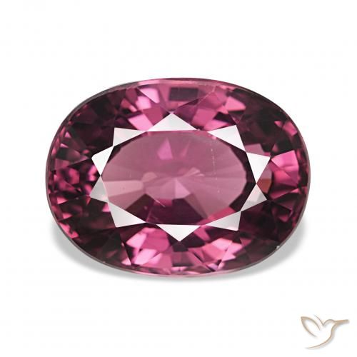 4.17ct rötlich-lila Rhodolith-Granat, Oval, VVS