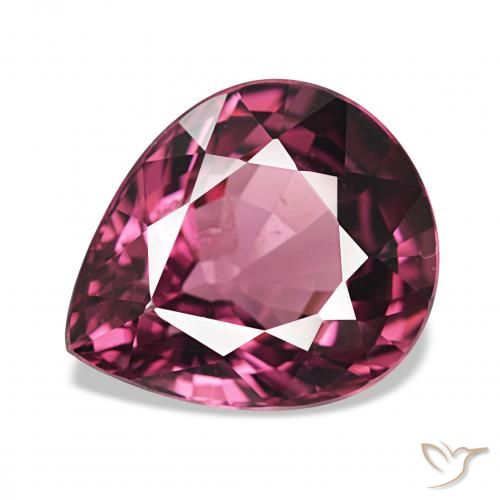 4.06ct Himbeerrot Rhodolith-Granat, Birnenform, VS