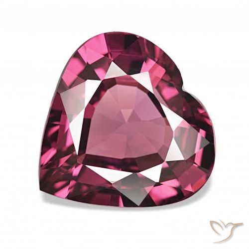 4.88ct tieflila Rhodolith-Granat, Herz, VS