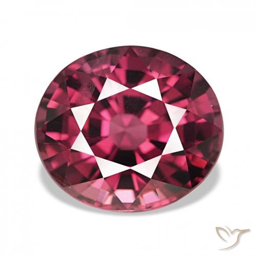 4.24ct rötlich-lila Rhodolith-Granat, Oval, VS