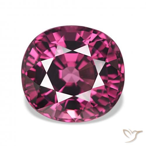 4.96ct Medium Dark Reddish-Purple Rhodolith-Granat, Kissen, VVS