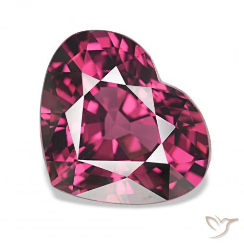 4.35ct Himbeerrot Rhodolith-Granat, Herz, VVS-VS