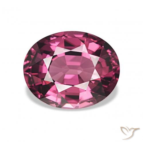 2.42ct Himbeerrot Rhodolith-Granat, Oval, VVS