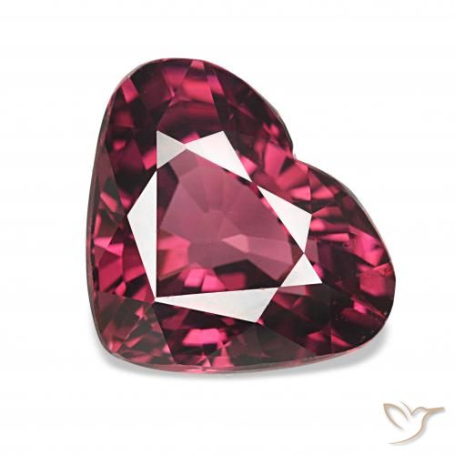 4.42ct Himbeerrot Rhodolith-Granat, Herz, VS