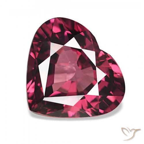 4.08ct Himbeerrot Rhodolith-Granat, Herz, VS