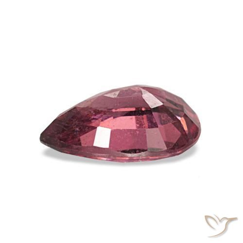 0,80 ctw natürlicher roter Rhodolith, Birnenform, VS