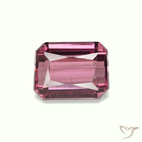 0.86ct Roter Rhodolith, Smaragdschliff, VVS-VS