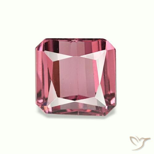 1.24ct Roter Rhodolith, Smaragdschliff, VVS-VS
