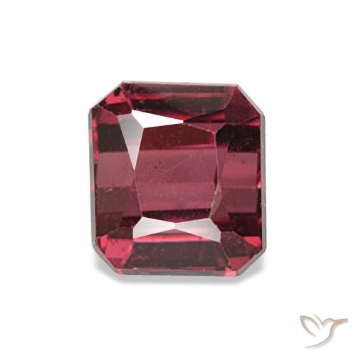 1.44ct Roter Rhodolith, Smaragdschliff, VS
