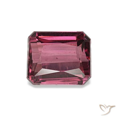 1.27ct Rosafarbener Rhodolith, Smaragdschliff, VS