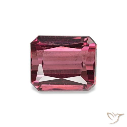 1.19ct Roter Rhodolith, Smaragdschliff, VVS-VS