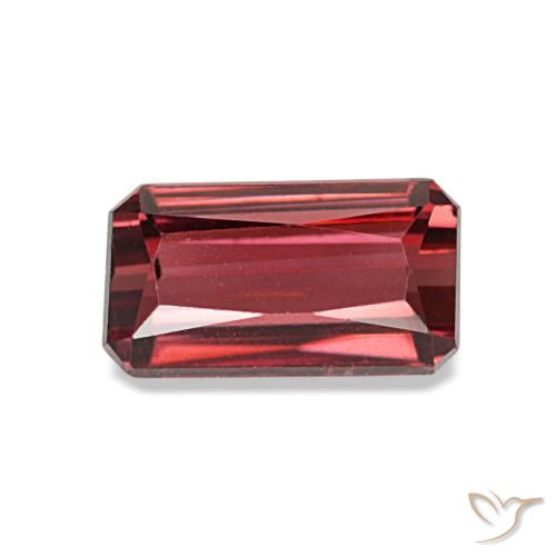 1.45ct Roter Rhodolith, Smaragdschliff, VVS-VS