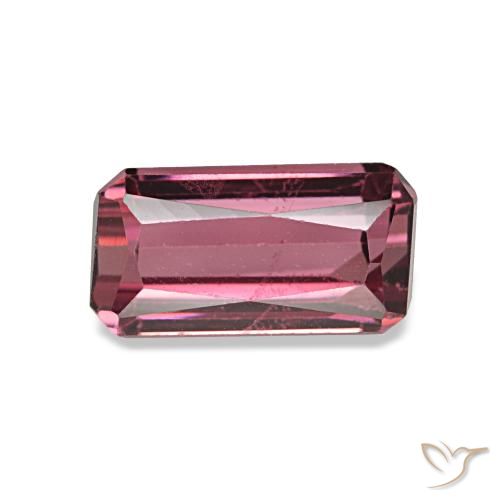 1.10ct Roter Rhodolith, Smaragdschliff, VS