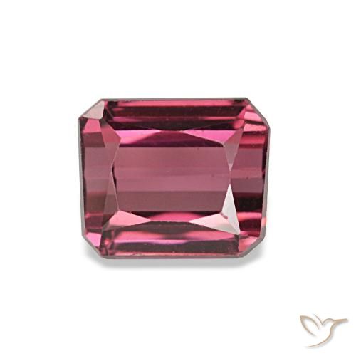 1.39ct Roter Rhodolith, Smaragdschliff, VVS-VS