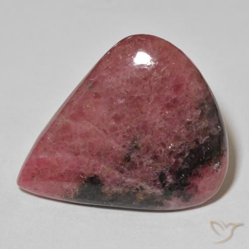 39.56ct Natürlicher Mehrfarbig Rhodonit, Birnenform, Lichtundurchlässig, Photo A