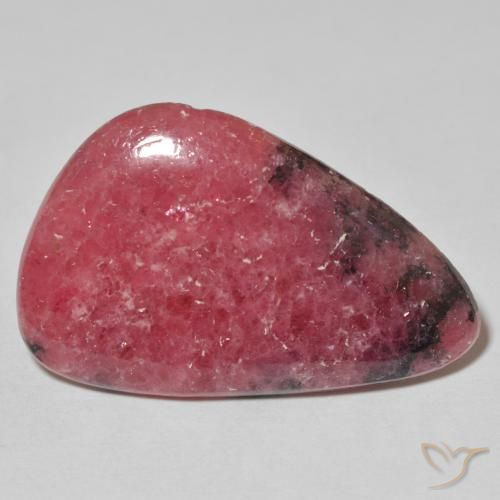 30.82ct Natürlicher Mehrfarbig Rhodonit, Birnenform, Lichtundurchlässig, Photo A