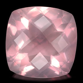 5,73 ctw natürlicher rosafarbener Rosenquarz, Transparent, Transparent / Lichtdurchlässig