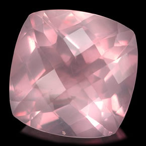 5,73 ctw natürlicher rosafarbener Rosenquarz, Transparent, Transparent / Lichtdurchlässig