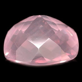 5,73 ctw natürlicher rosafarbener Rosenquarz, Transparent, Transparent / Lichtdurchlässig