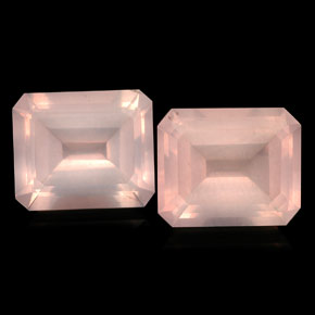  ct natürliche rosafarbener Rosenquarz-Edelsteine, Transparent, Transparent / Lichtdurchlässig