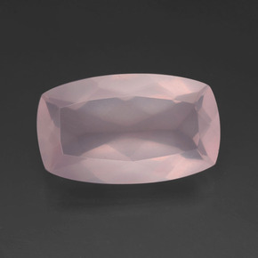 11,28 ctw natürlicher rosafarbener Rosenquarz, Kissenschliff, Transparent