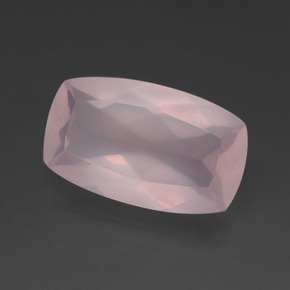 11,28 ctw natürlicher rosafarbener Rosenquarz, Kissenschliff, Transparent