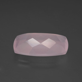 11,28 ctw natürlicher rosafarbener Rosenquarz, Kissenschliff, Transparent