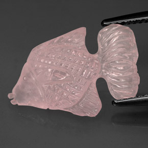 6,70 ctw natürlicher rosafarbener Rosenquarz, Transparent, Transparent / Lichtdurchlässig