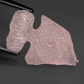 6,70 ctw natürlicher rosafarbener Rosenquarz, Transparent, Transparent / Lichtdurchlässig