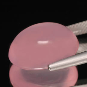 11,72 ctw natürlicher rosafarbener Rosenquarz, Transparent, Transparent / Lichtdurchlässig