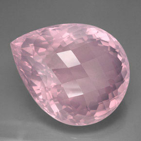 127,70 ctw natürlicher rosafarbener Rosenquarz, Transparent, Transparent / Lichtdurchlässig