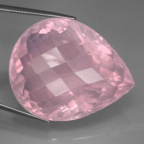 127,70 ctw natürlicher rosafarbener Rosenquarz, Transparent, Transparent / Lichtdurchlässig