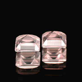  ct natürliche rosafarbener Rosenquarz-Edelsteine, Transparent, Transparent / Lichtdurchlässig