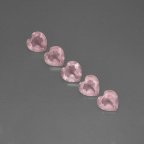  ct natürliche rosafarbener Rosenquarz-Edelsteine, Transparent, Transparent / Lichtdurchlässig