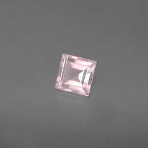 0,62 ctw natürlicher rosafarbener Rosenquarz, Transparent, Transparent / Lichtdurchlässig