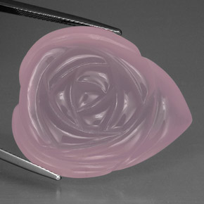 77,33 ctw natürlicher rosafarbener Rosenquarz, Transparent, Transparent / Lichtdurchlässig