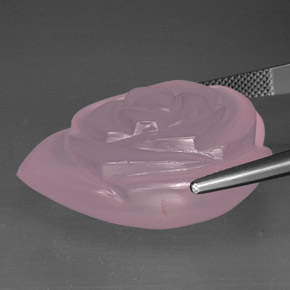 77,33 ctw natürlicher rosafarbener Rosenquarz, Transparent, Transparent / Lichtdurchlässig