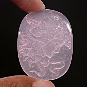 87,42 ctw natürlicher rosafarbener Rosenquarz, Transparent, Transparent / Lichtdurchlässig