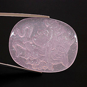 87,42 ctw natürlicher rosafarbener Rosenquarz, Transparent, Transparent / Lichtdurchlässig