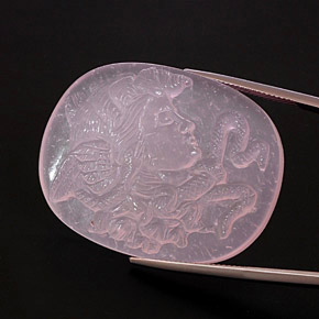 87,42 ctw natürlicher rosafarbener Rosenquarz, Transparent, Transparent / Lichtdurchlässig