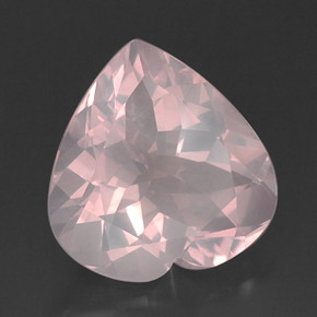 14,43 ctw natürlicher rosafarbener Rosenquarz, Transparent, Transparent / Lichtdurchlässig