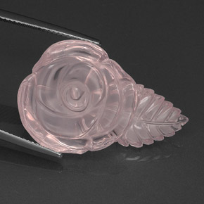 29,80 ctw natürlicher rosafarbener Rosenquarz, Transparent, Transparent / Lichtdurchlässig