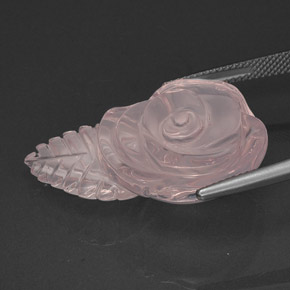 29,80 ctw natürlicher rosafarbener Rosenquarz, Transparent, Transparent / Lichtdurchlässig