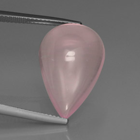 13,10 ctw natürlicher rosafarbener Rosenquarz, Transparent, Transparent / Lichtdurchlässig