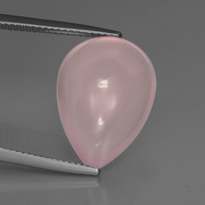 11,82 ctw natürlicher rosafarbener Rosenquarz, Transparent, Transparent / Lichtdurchlässig